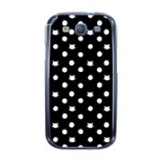 オリジナルデザイン docomo SC-06D GALAXY S III ケース 【ネコと水玉 黒地】 SC-06D-YCM2P0052-78