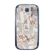 オリジナルデザイン docomo SC-06D GALAXY S III ケース 【News-paper ホワイト】 SC-06D-YCM2P0065-78