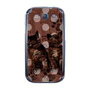 オリジナルデザイン docomo SC-06D GALAXY S III ケース 【Catウォールペーパー ブラウン】 SC-06D-YCM2P0072-78