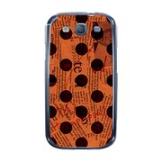 オリジナルデザイン docomo SC-06D GALAXY S III ケース 【News-paper-Dot オレンジ】 SC-06D-YCM2P0138-78