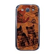 オリジナルデザイン docomo SC-06D GALAXY S III ケース 【Catウォールペーパー オレンジ】 SC-06D-YCM2P0214-78