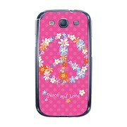 オリジナルデザイン docomo SC-06D GALAXY S III ケース 【ピース&ラブフラワー】 SC-06D-YCM2P0248-78