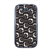 オリジナルデザイン docomo SC-06D GALAXY S III ケース 【ブラックスターフラワー LOVE & PEACE】 SC-06D-YCM2P0250-78