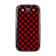オリジナルデザイン docomo SC-06D GALAXY S III ケース 【レッド & ブラック 市松柄】 SC-06D-YCM2P0352-78