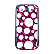 オリジナルデザイン docomo SC-06D GALAXY S III ケース 【ピンク ストライプ & ランダムドット】 SC-06D-YCM2P0412-78