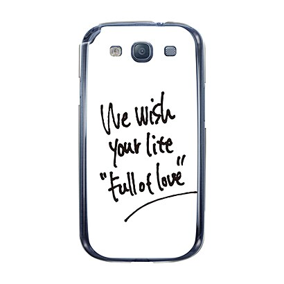 オリジナルデザイン docomo SC-06D GALAXY S III ケース 【We wish your life Full of Love / Big White】 SC-06D-YCM2P0427-78