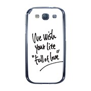 オリジナルデザイン docomo SC-06D GALAXY S III ケース 【We wish your life Full of Love / Big White】 SC-06D-YCM2P0427-78