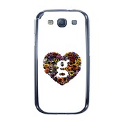 オリジナルデザイン docomo SC-06D GALAXY S III ケース 【Lovegram Flower Heart white】 SC-06D-YCM2P0464-78