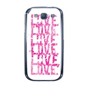 オリジナルデザイン docomo SC-06D GALAXY S III ケース 【LOVE. LOVE. LOVE. The White】 SC-06D-YCM2P0470-78