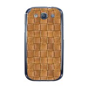 オリジナルデザイン docomo SC-06D GALAXY S III ケース 【クロスレザー パターン ブラウン】 SC-06D-YCM2P0522-78