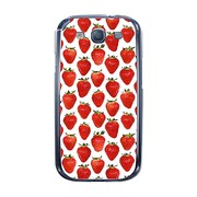 オリジナルデザイン docomo SC-06D GALAXY S III ケース 【ストロベリー パターン ホワイトプレート】 SC-06D-YCM2P0557-78
