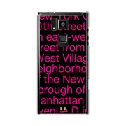 オリジナルデザイン docomo T-02D REGZA Phone ケース 【NewYork Typography ピンク】 T-02D-YCM2P0002-78