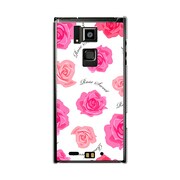 オリジナルデザイン docomo T-02D REGZA Phone ケース 【ローズスウィート ホワイト】 T-02D-YCM2P0004-78