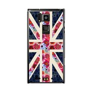 オリジナルデザイン docomo T-02D REGZA Phone ケース 【ユニオンジャックコレクション フローラル】 T-02D-YCM2P0018-78