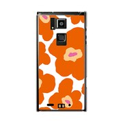 オリジナルデザイン docomo T-02D REGZA Phone ケース 【ルーズフラワーコレクション オレンジ】 T-02D-YCM2P0023-78