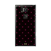 オリジナルデザイン docomo T-02D REGZA Phone ケース 【Dot Pattern Micro ブラック & ピンク】 T-02D-YCM2P0059-78