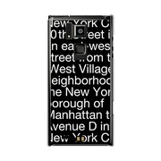 オリジナルデザイン docomo T-02D REGZA Phone ケース 【NewYork Typography ブラック】 T-02D-YCM2P0091-78