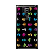 オリジナルデザイン docomo T-02D REGZA Phone ケース 【カラフルモノグラムスカル】 T-02D-YCM2P0198-78