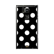 オリジナルデザイン docomo T-02D REGZA Phone ケース 【Dot Pattern クラシック Big ブラック】 T-02D-YCM2P0397-78