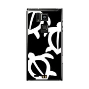 オリジナルデザイン docomo T-02D REGZA Phone ケース 【モダン ホヌ モノクロデザイン】 T-02D-YCM2P0420-78