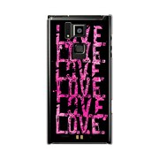 オリジナルデザイン docomo T-02D REGZA Phone ケース 【LOVE. LOVE. LOVE. The Pink】 T-02D-YCM2P0469-78