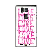 オリジナルデザイン docomo T-02D REGZA Phone ケース 【LOVE. LOVE. LOVE. The White】 T-02D-YCM2P0470-78