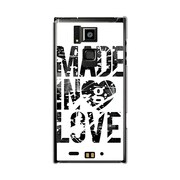 オリジナルデザイン docomo T-02D REGZA Phone ケース 【Made in Love Black Paint】 T-02D-YCM2P0471-78