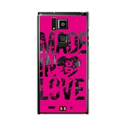 オリジナルデザイン docomo T-02D REGZA Phone ケース 【Made in Love Pink Paint】 T-02D-YCM2P0472-78