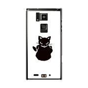 オリジナルデザイン docomo T-02D REGZA Phone ケース 【メロイックキャット サイコパス & アップル - A】 T-02D-YCM2P0485-78