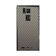 オリジナルデザイン docomo T-02D REGZA Phone ケース 【ブラックカーボンパターン Silver】 T-02D-YCM2P0490-78