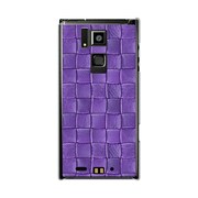 オリジナルデザイン docomo T-02D REGZA Phone ケース 【クロスレザー パターン パープル】 T-02D-YCM2P0523-78