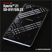 Z485Z12 [Xperia Z1(SO-01F/SOL23)用 背面保護シート 背面デザインフィルム ラインチェック柄]