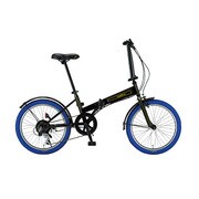 折りたたみ自転車 20型 外装6段変速 ブラック FDB206