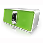 iPod/iPhoneドッキングステーション搭載スピーカー・ステレオ cuboDock ホワイト/グリーン AU-7000-G