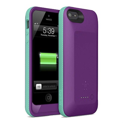 F8W292jaC03 [iPhone5s/5用充電ケース Grip Power Battery Case(グリップパワーバッテリーケース) パープル/ファウンテンブルー]