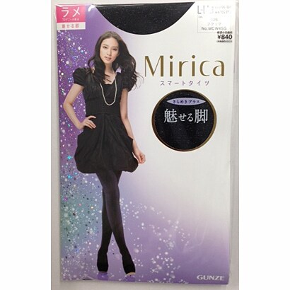 Mirica（ミリカ） カラーラメタイツ 70D 026 ブラック L-LL MCW45G