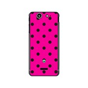 SO-05D-YCM2P0009-78 [オリジナルデザイン docomo SO-05D Xperia SX ケース 【Dot Pattern ピンク & ブラック】]