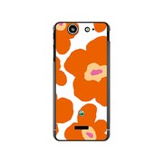 SO-05D-YCM2P0023-78 [オリジナルデザイン docomo SO-05D Xperia SX ケース 【ルーズフラワーコレクション オレンジ】]