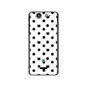 SO-05D-YCM2P0051-78 [オリジナルデザイン docomo SO-05D Xperia SX ケース 【ネコと水玉 白地】]
