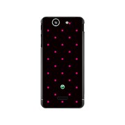 SO-05D-YCM2P0059-78 [オリジナルデザイン docomo SO-05D Xperia SX ケース 【Dot Pattern Micro ブラック & ピンク】]
