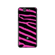 SO-05D-YCM2P0076-78 [オリジナルデザイン docomo SO-05D Xperia SX ケース 【ゼブラ柄 ビッグ ピンク】]
