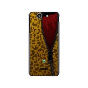 SO-05D-YCM2P0223-78 [オリジナルデザイン docomo SO-05D Xperia SX ケース 【ヒョウ柄 ジッパー】]