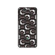 SO-05D-YCM2P0250-78 [オリジナルデザイン docomo SO-05D Xperia SX ケース 【ブラックスターフラワー LOVE & PEACE】]