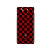 SO-05D-YCM2P0352-78 [オリジナルデザイン docomo SO-05D Xperia SX ケース 【レッド & ブラック 市松柄】]
