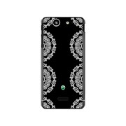 SO-05D-YCM2P0379-78 [オリジナルデザイン docomo SO-05D Xperia SX ケース 【ホワイト & ブラック レース】]