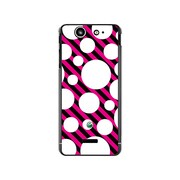 SO-05D-YCM2P0412-78 [オリジナルデザイン docomo SO-05D Xperia SX ケース 【ピンク ストライプ & ランダムドット】]