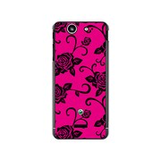 SO-05D-YCM2P0414-78 [オリジナルデザイン docomo SO-05D Xperia SX ケース 【ブラックローズ ピンクパターン】]