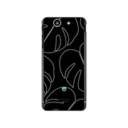 SO-05D-YCM2P0419-78 [オリジナルデザイン docomo SO-05D Xperia SX ケース 【モダン モンステラ モノクロデザイン】]