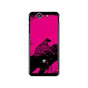 SO-05D-YCM2P0442-78 [オリジナルデザイン docomo SO-05D Xperia SX ケース 【サバンナ チーター ピンクプレート】]