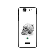 SO-05D-YCM2P0456-78 [オリジナルデザイン docomo SO-05D Xperia SX ケース 【スカルヘッドフラワー ホワイトプレート】]